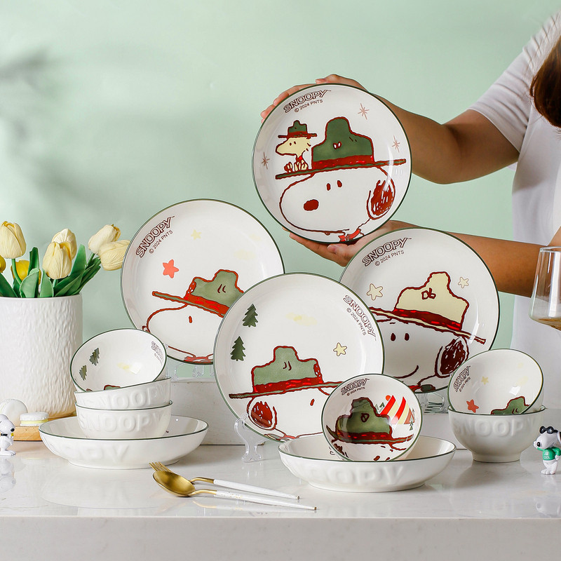 SNOOPY十二件套(6入碗+6入盤) BA005